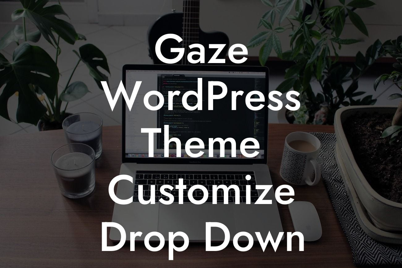 Gaze WordPress Theme Customize Drop Down Menu