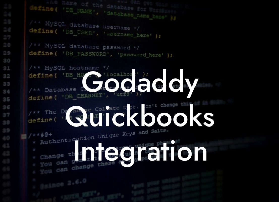 Godaddy Quickbooks Integration