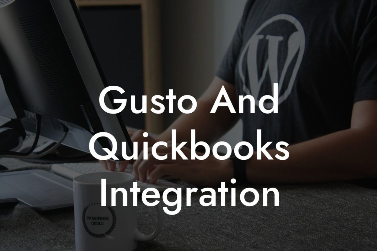 Gusto And Quickbooks Integration