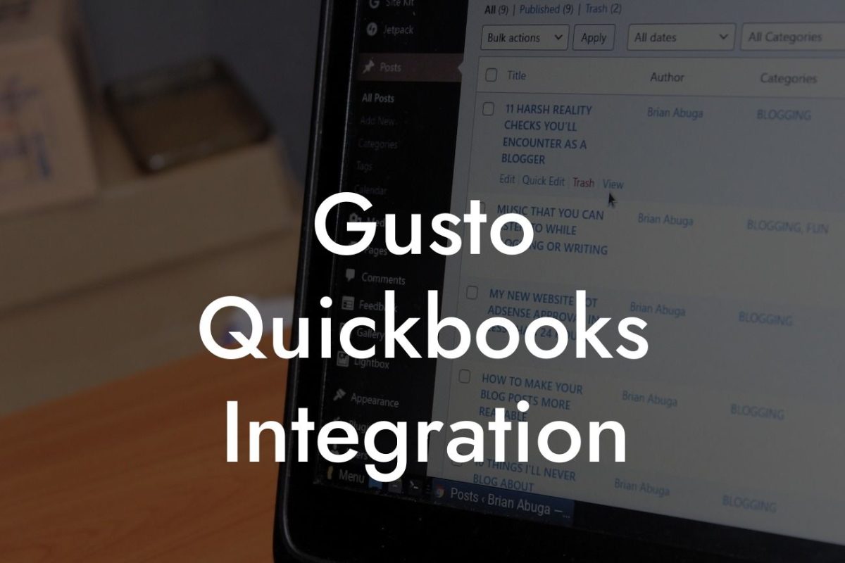 Gusto Quickbooks Integration