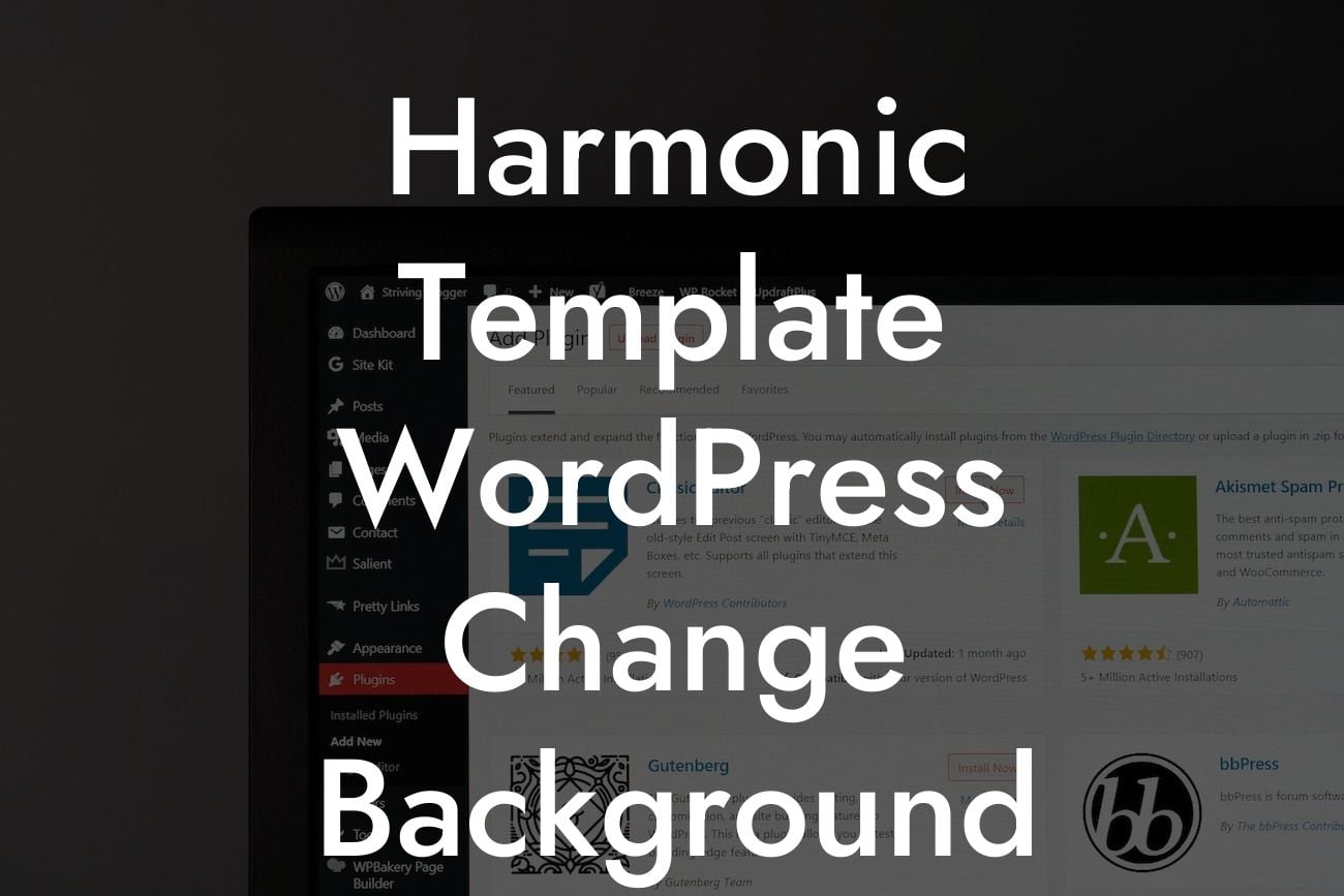 Harmonic Template WordPress Change Background Slide