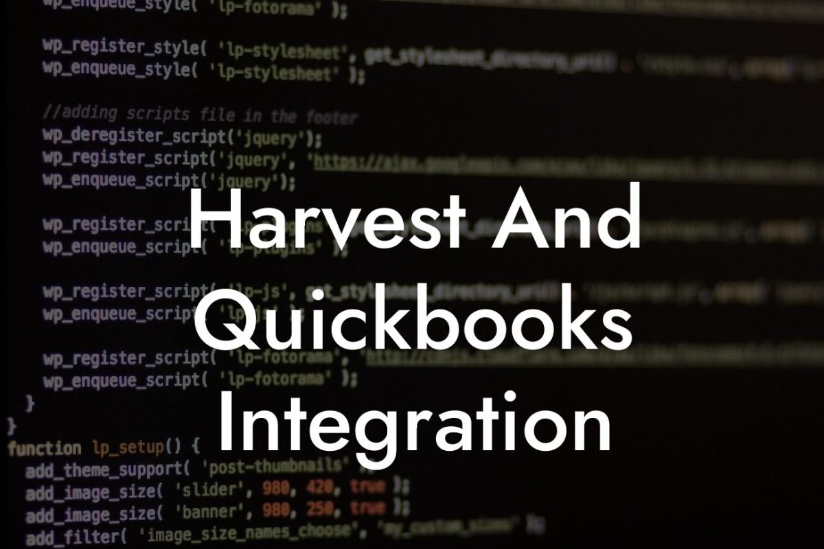 Harvest And Quickbooks Integration