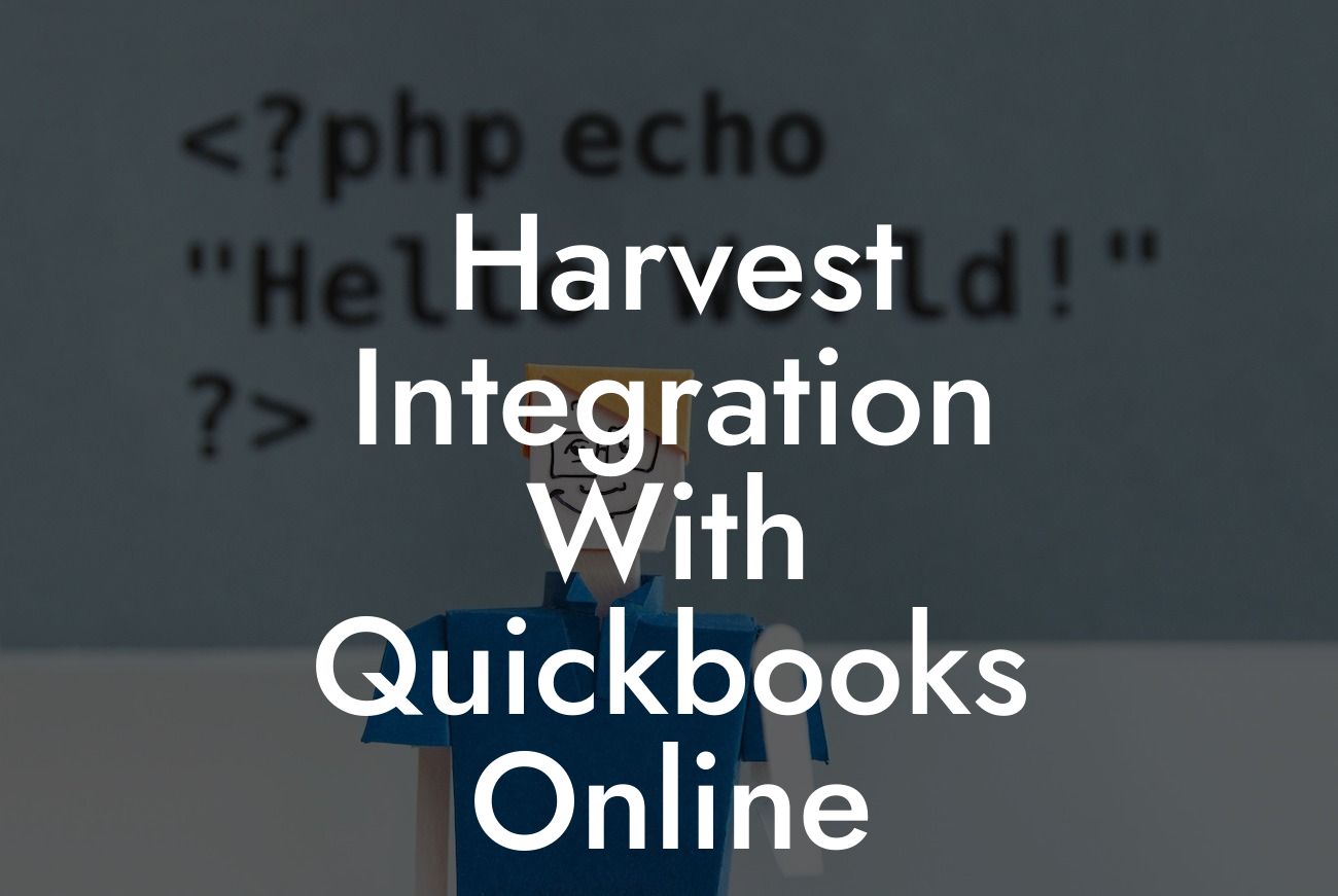 Harvest Integration With Quickbooks Online