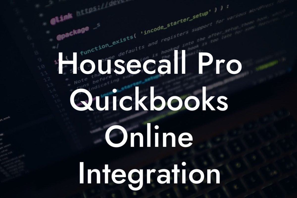 Housecall Pro Quickbooks Online Integration