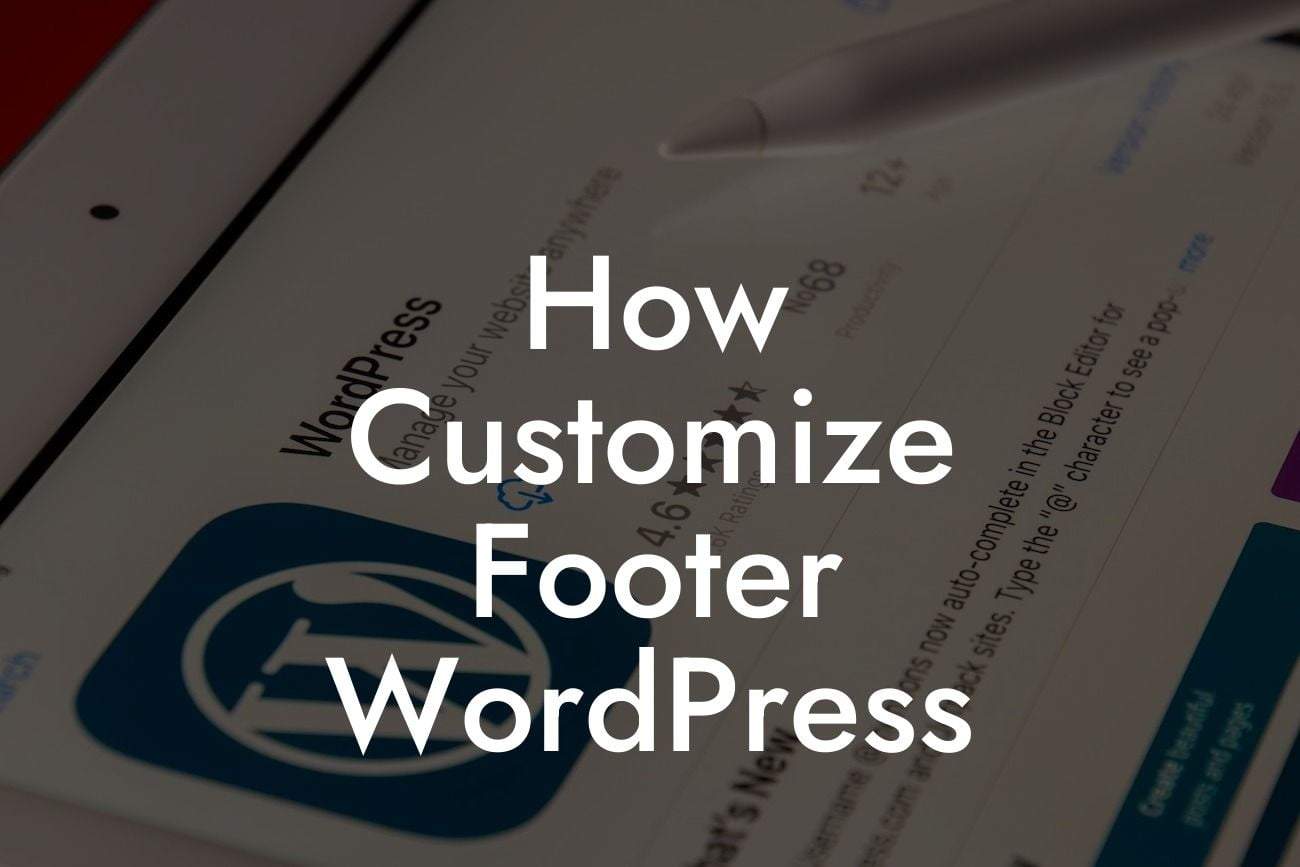 How Customize Footer WordPress