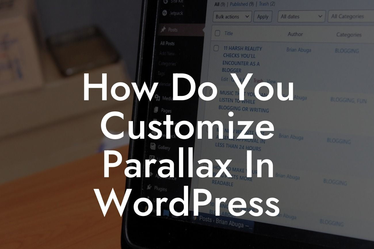 How Do You Customize Parallax In WordPress