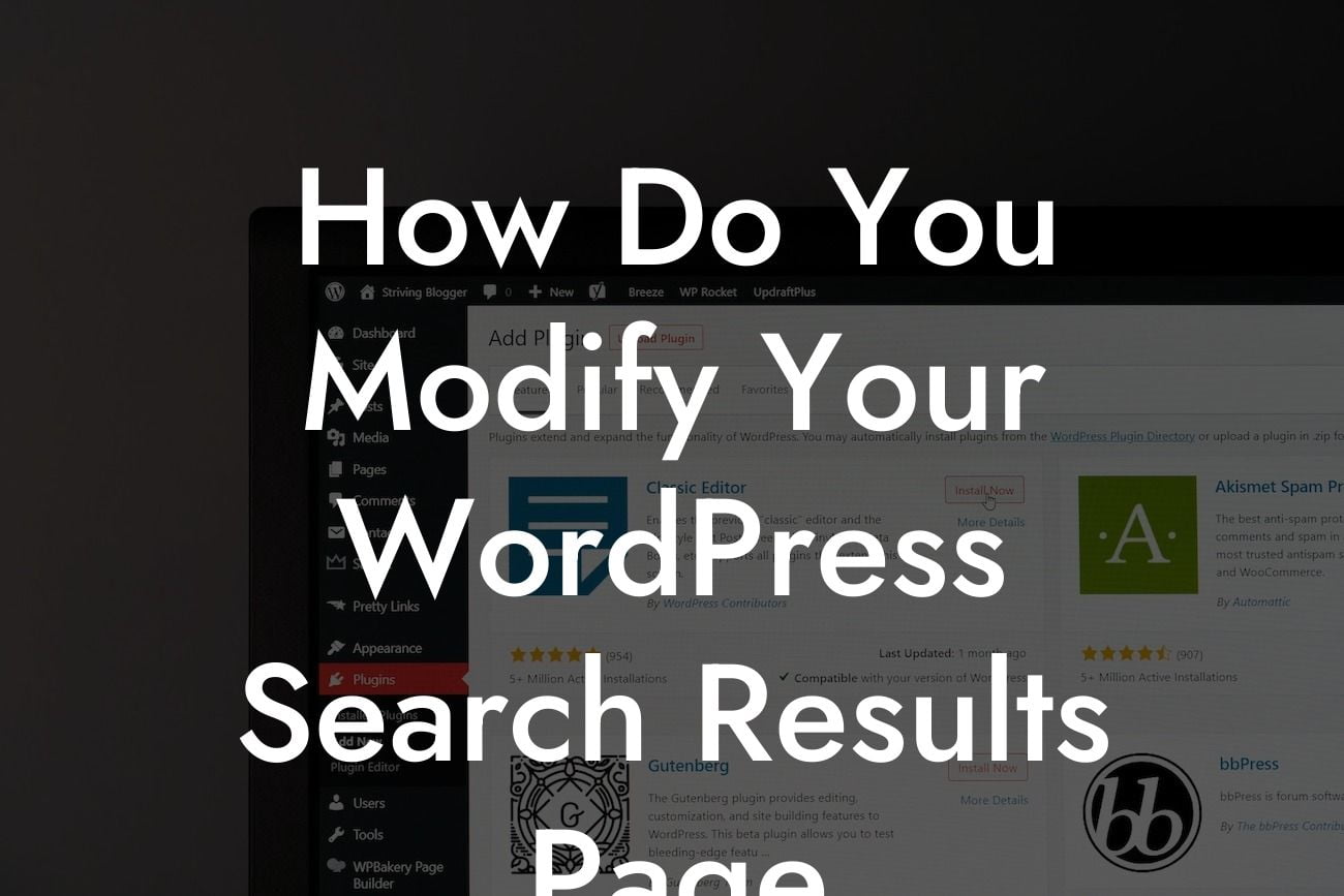 How Do You Modify Your WordPress Search Results Page