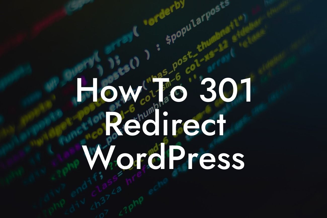 How To 301 Redirect WordPress