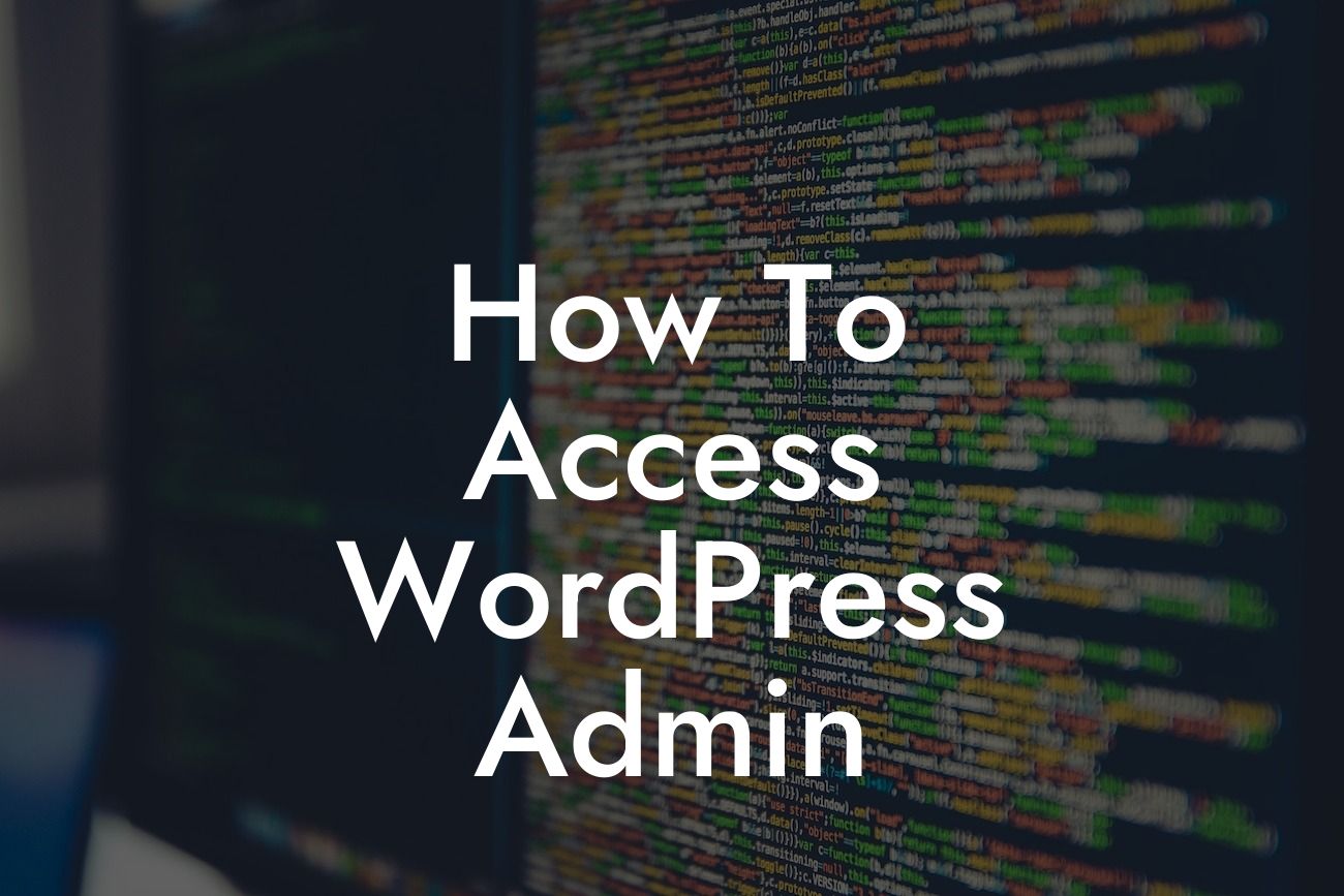 How To Access WordPress Admin