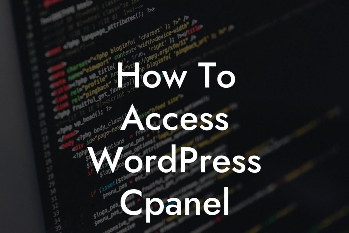 How To Access WordPress Cpanel