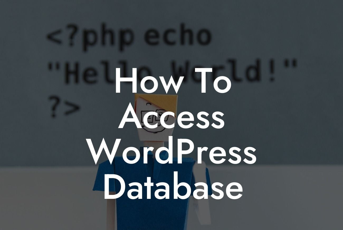 How To Access WordPress Database