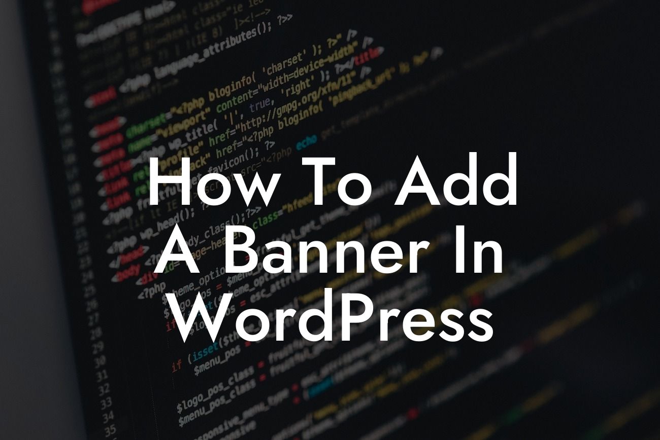 How To Add A Banner In WordPress