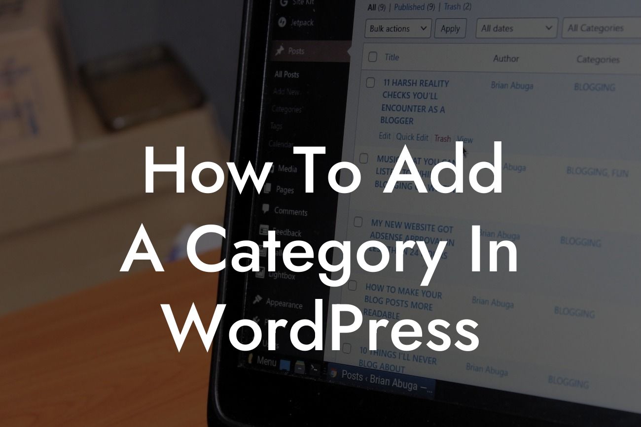 How To Add A Category In WordPress