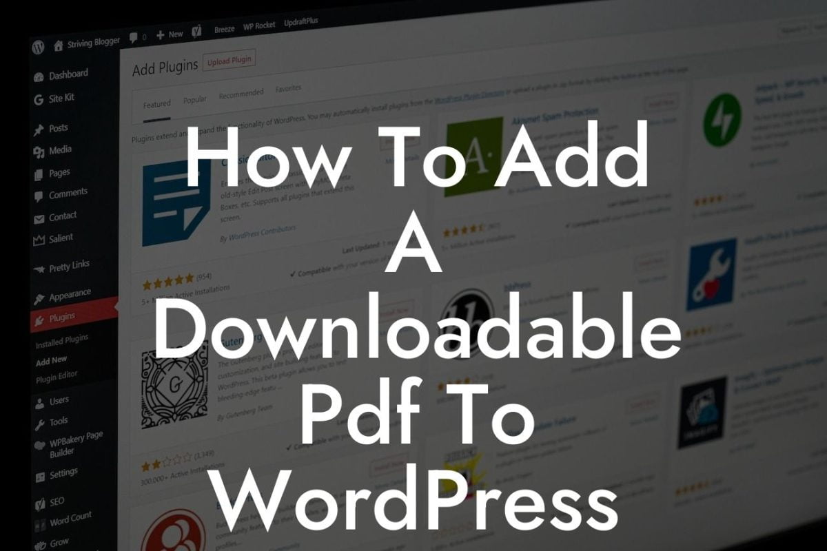 How To Add A Downloadable Pdf To WordPress