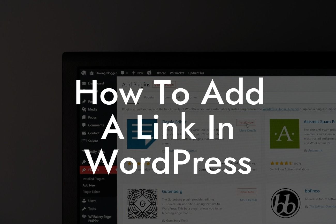 How To Add A Link In WordPress