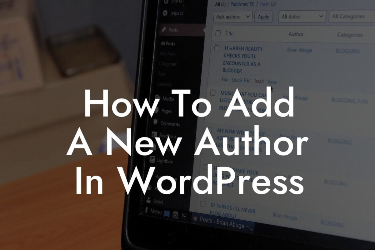 How To Add A New Author In WordPress