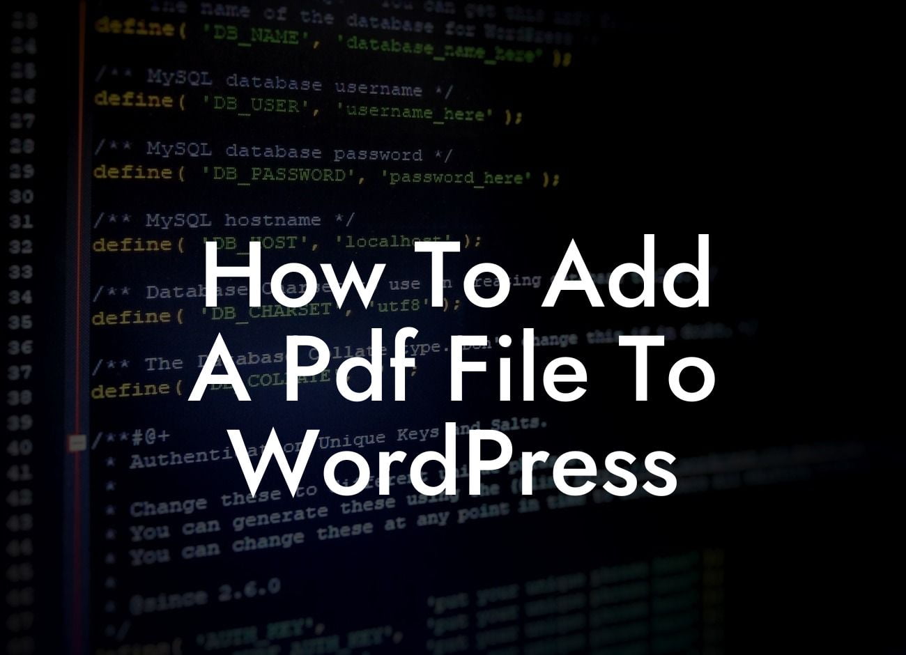 How To Add A Pdf File To WordPress