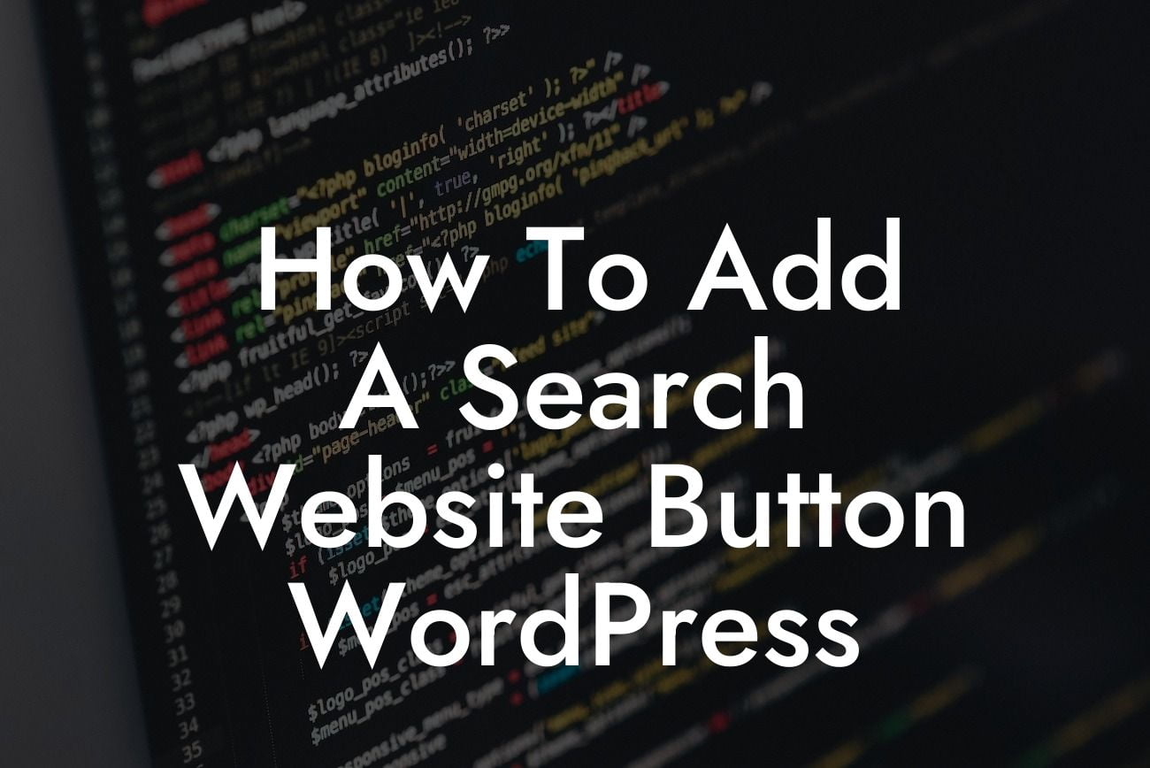 How To Add A Search Website Button WordPress