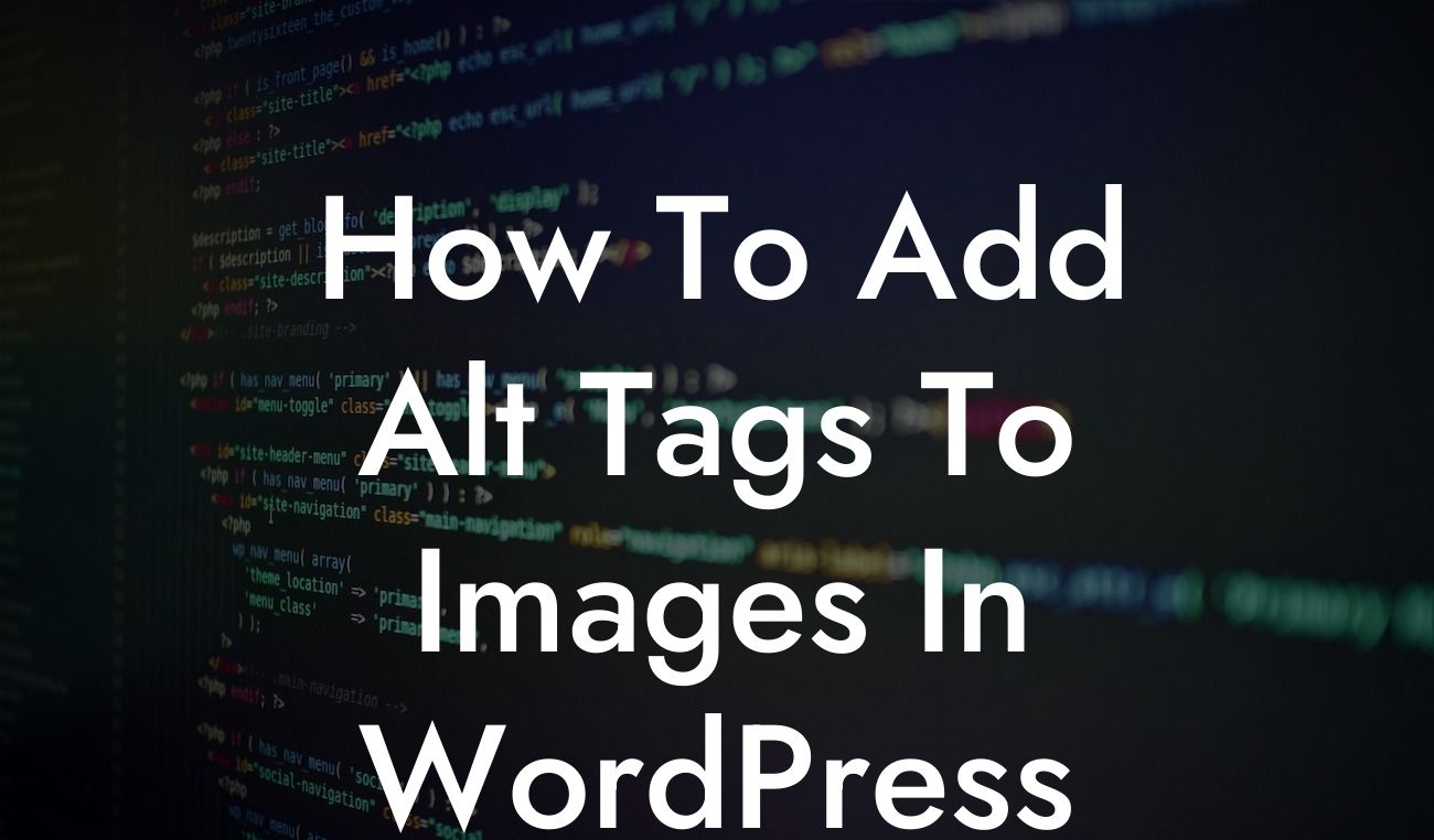 How To Add Alt Tags To Images In WordPress