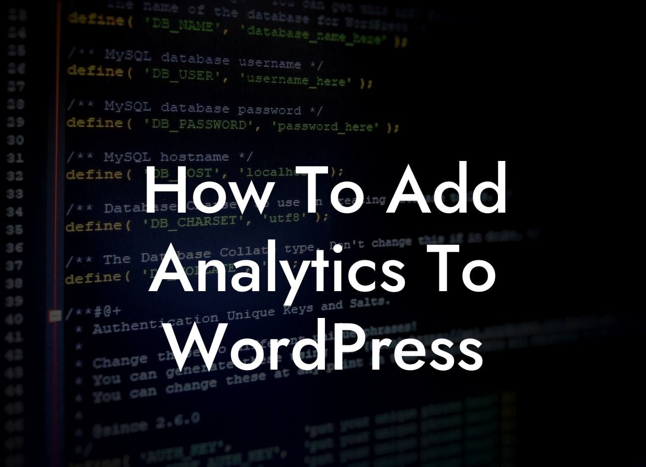 How To Add Analytics To WordPress