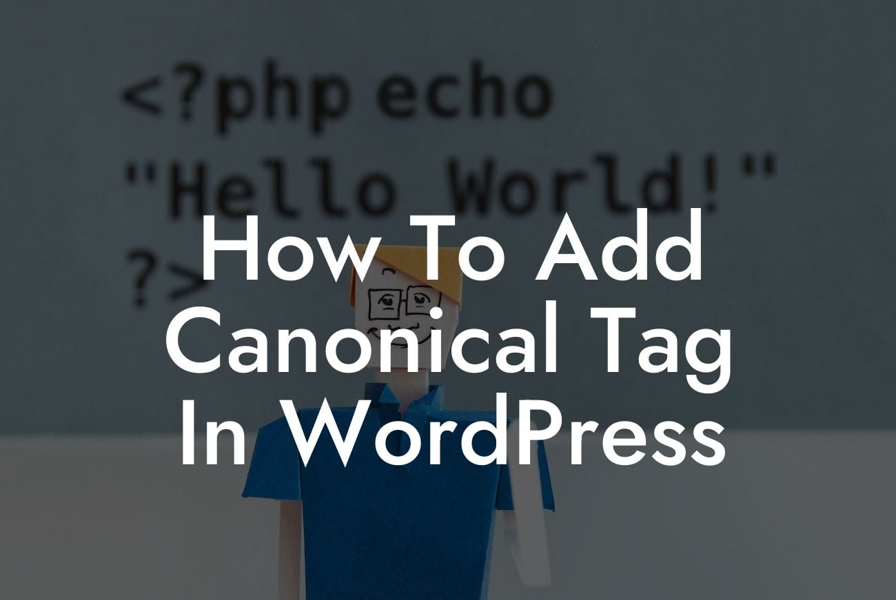 How To Add Canonical Tag In WordPress