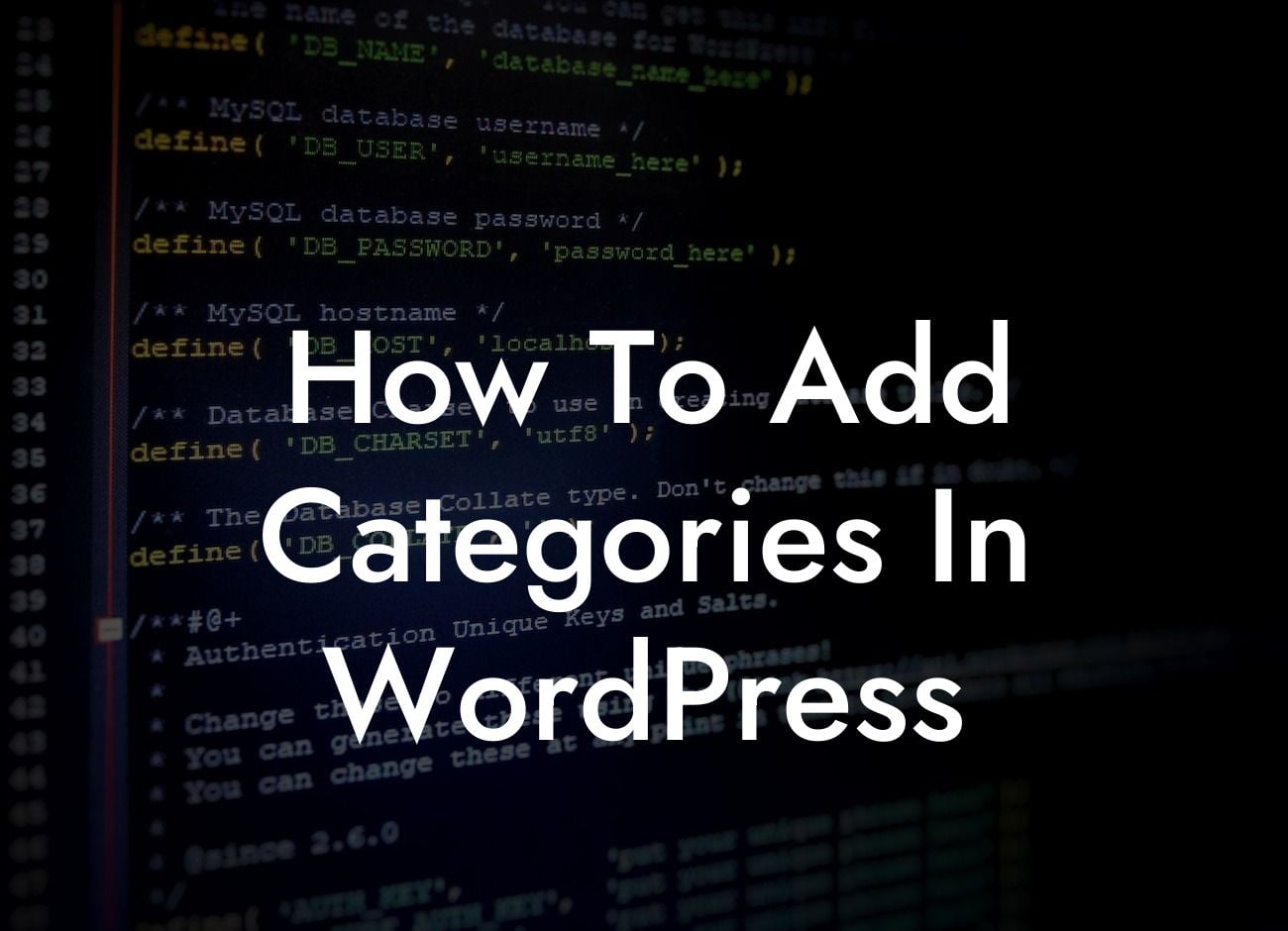 How To Add Categories In WordPress