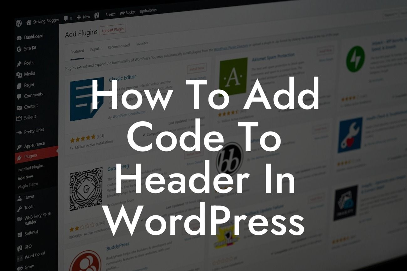 How To Add Code To Header In WordPress