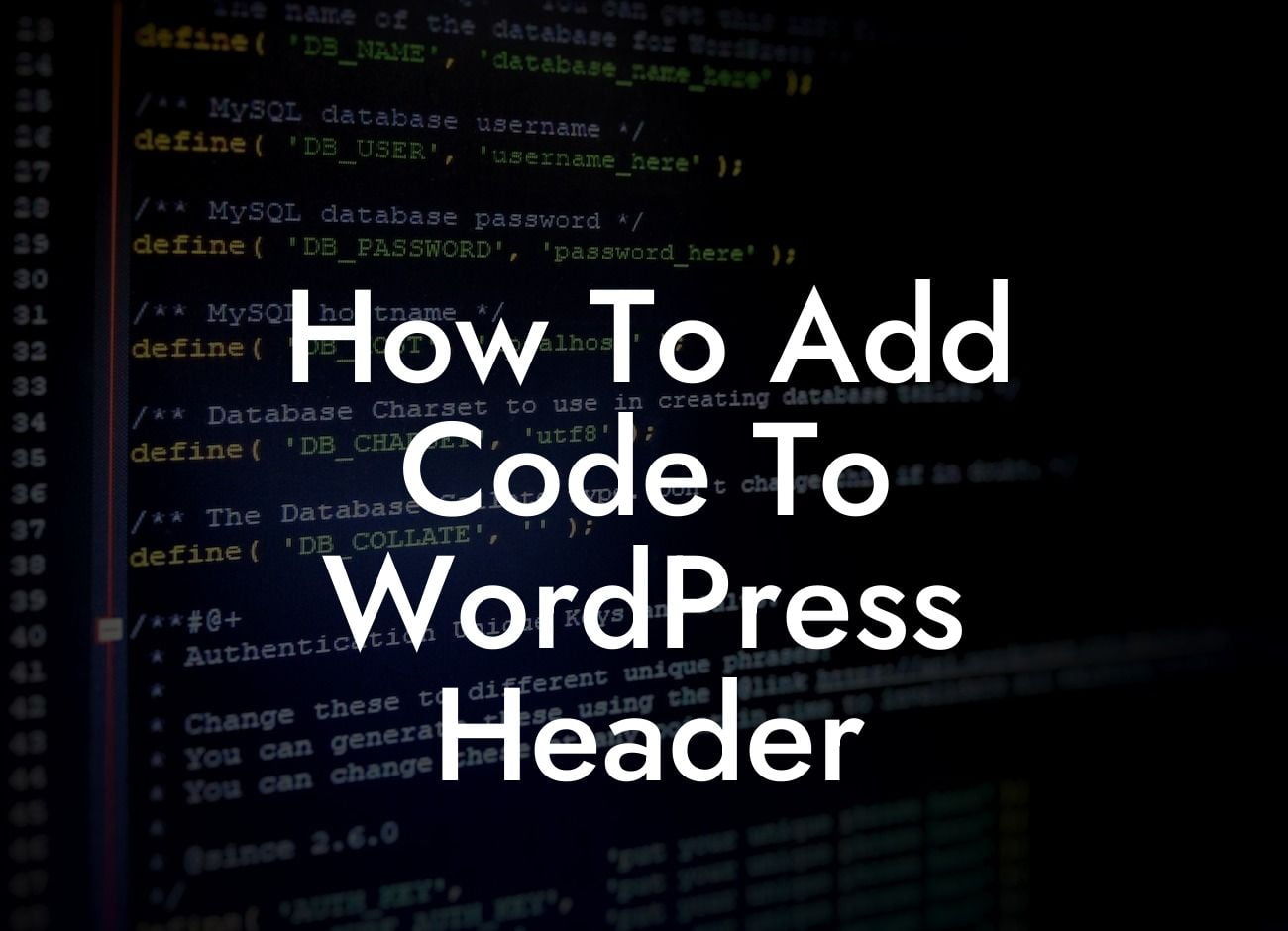 How To Add Code To WordPress Header