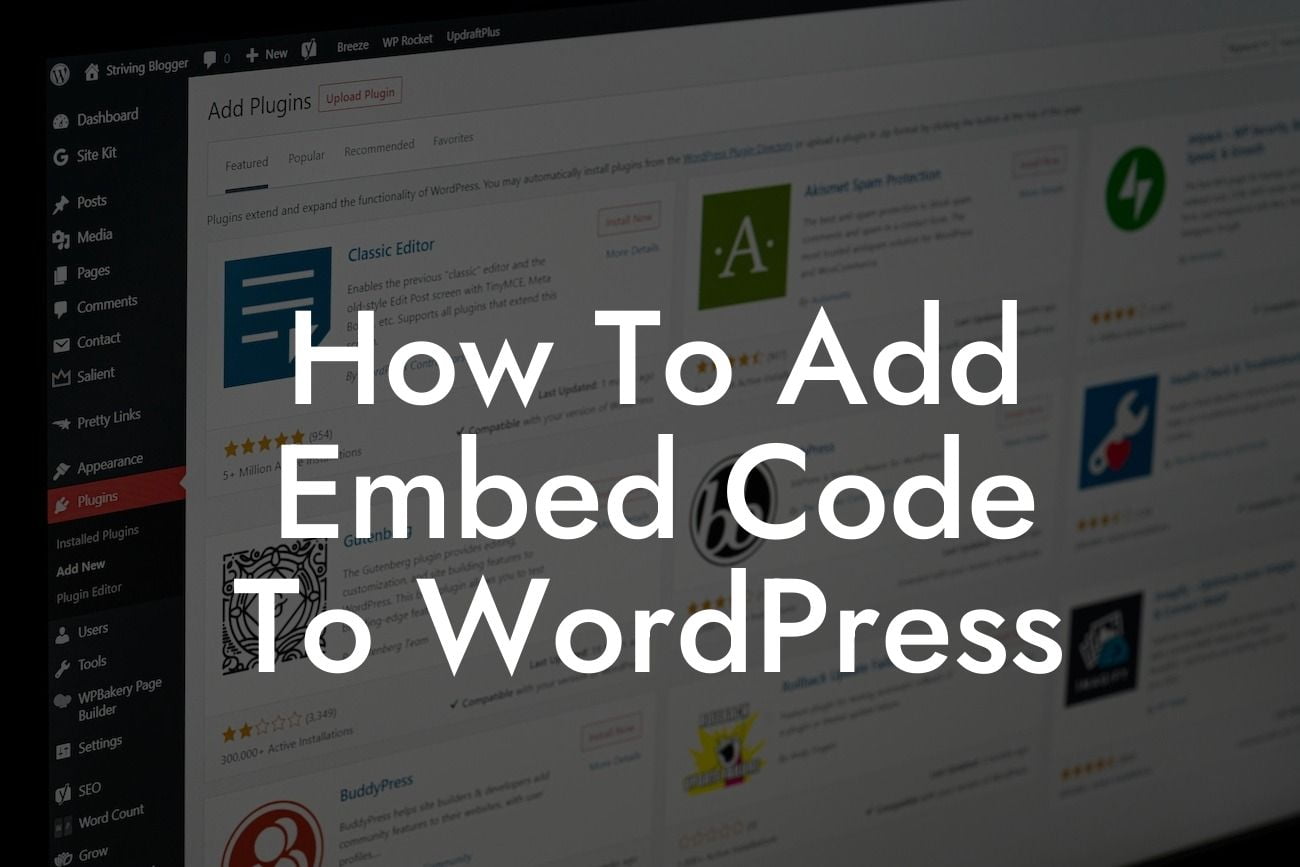 How To Add Embed Code To WordPress