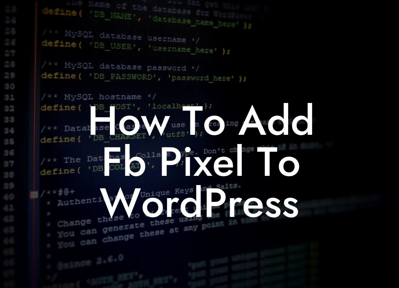 How To Add Fb Pixel To WordPress
