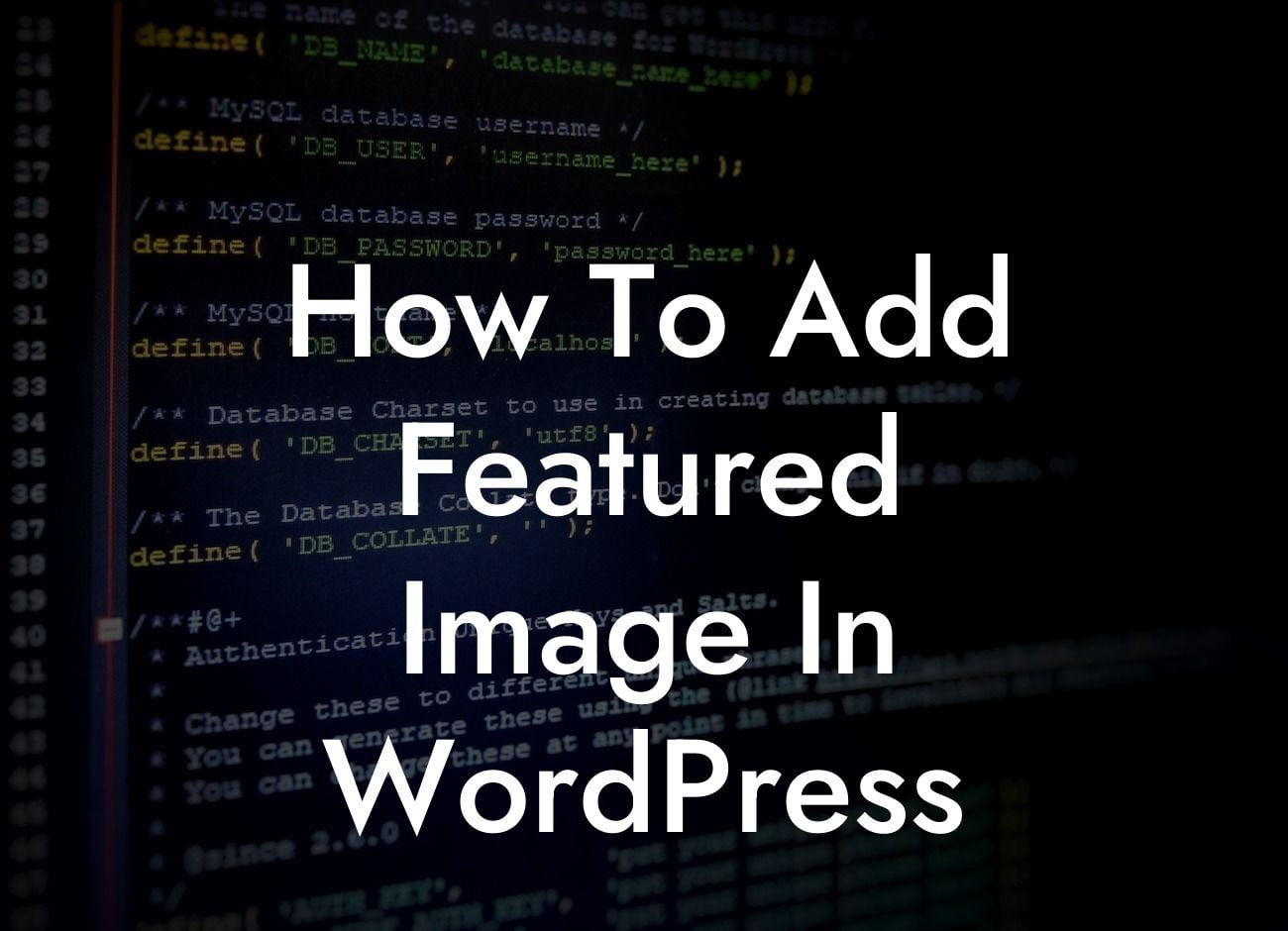 How To Add Featured Image In WordPress