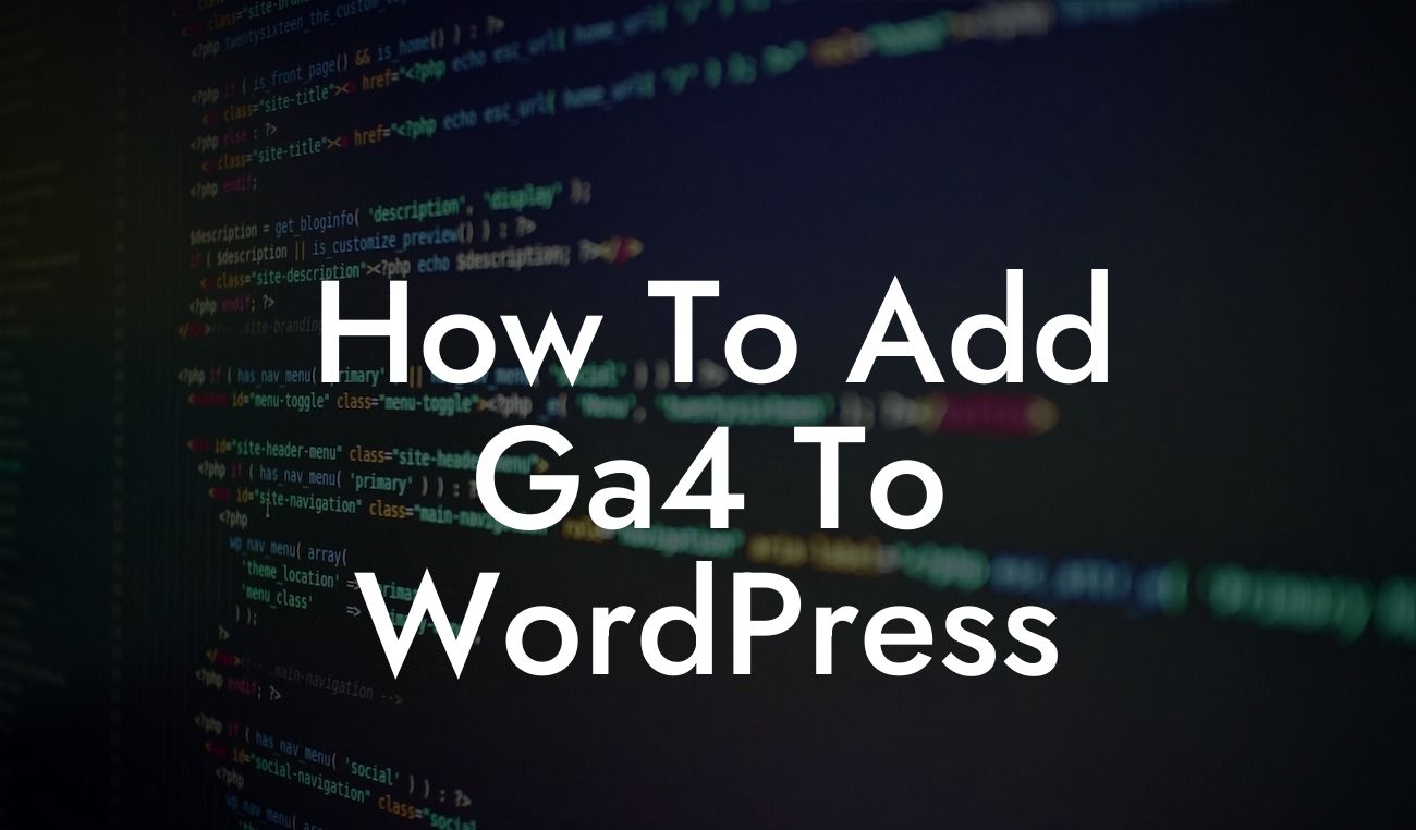 How To Add Ga4 To WordPress