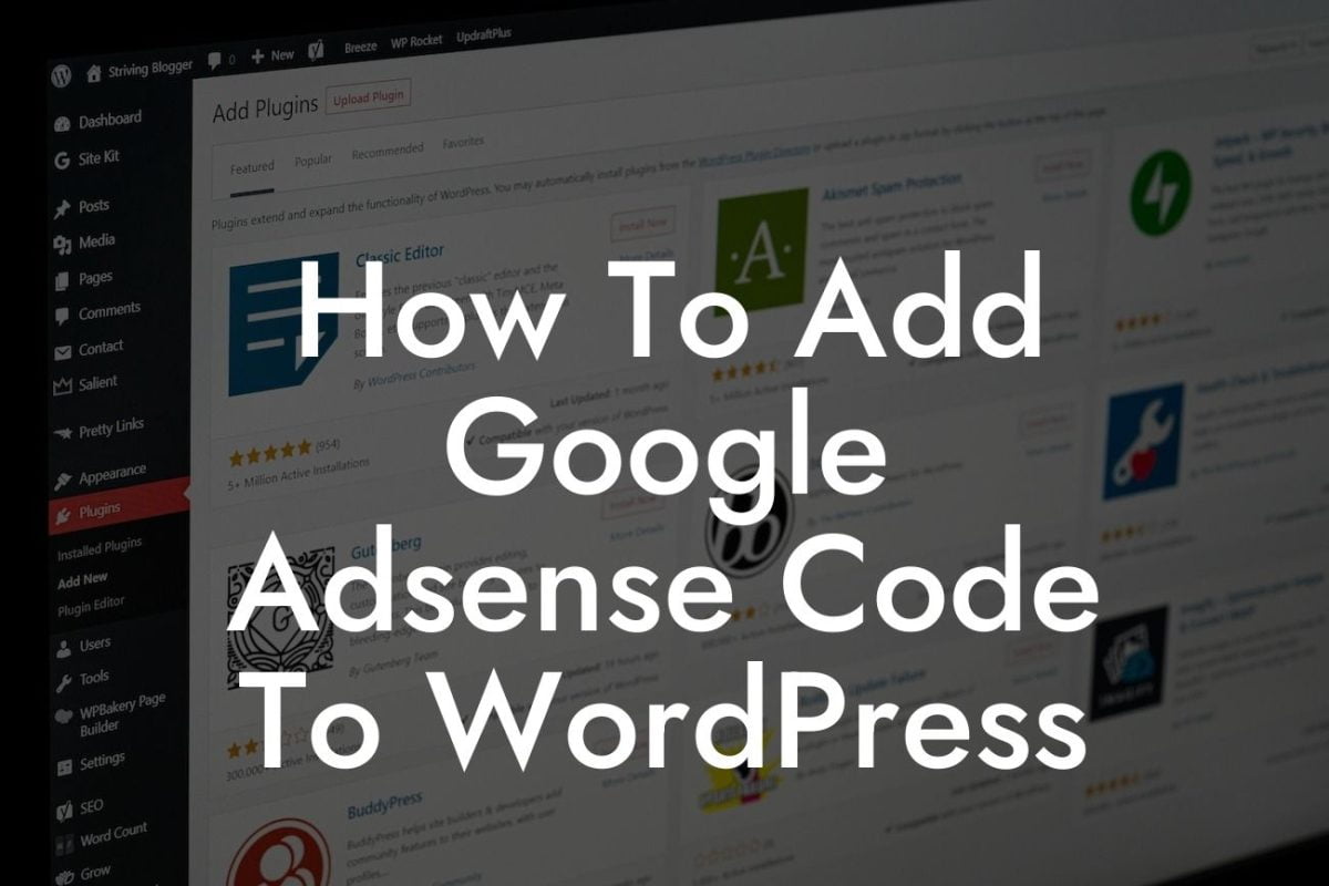 How To Add Google Adsense Code To WordPress