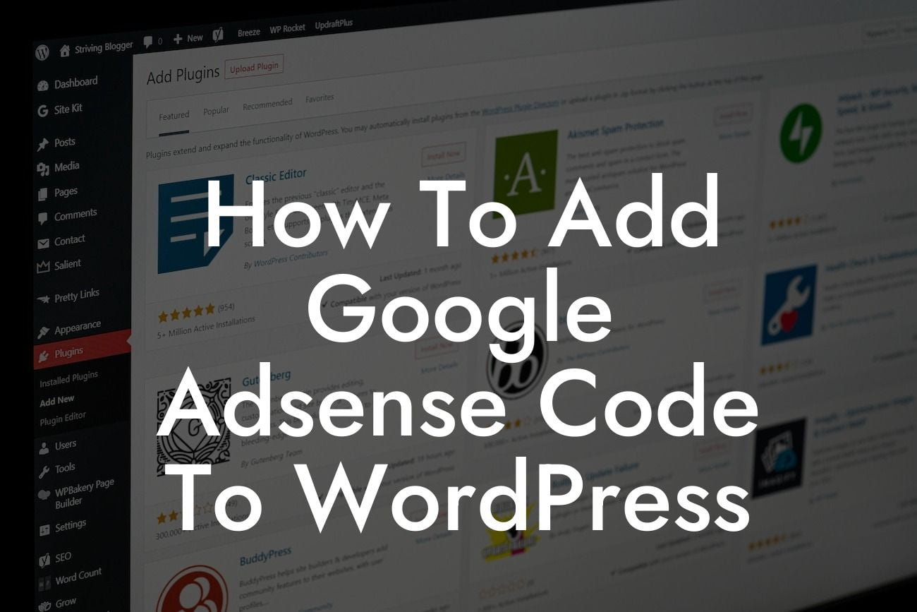 How To Add Google Adsense Code To WordPress