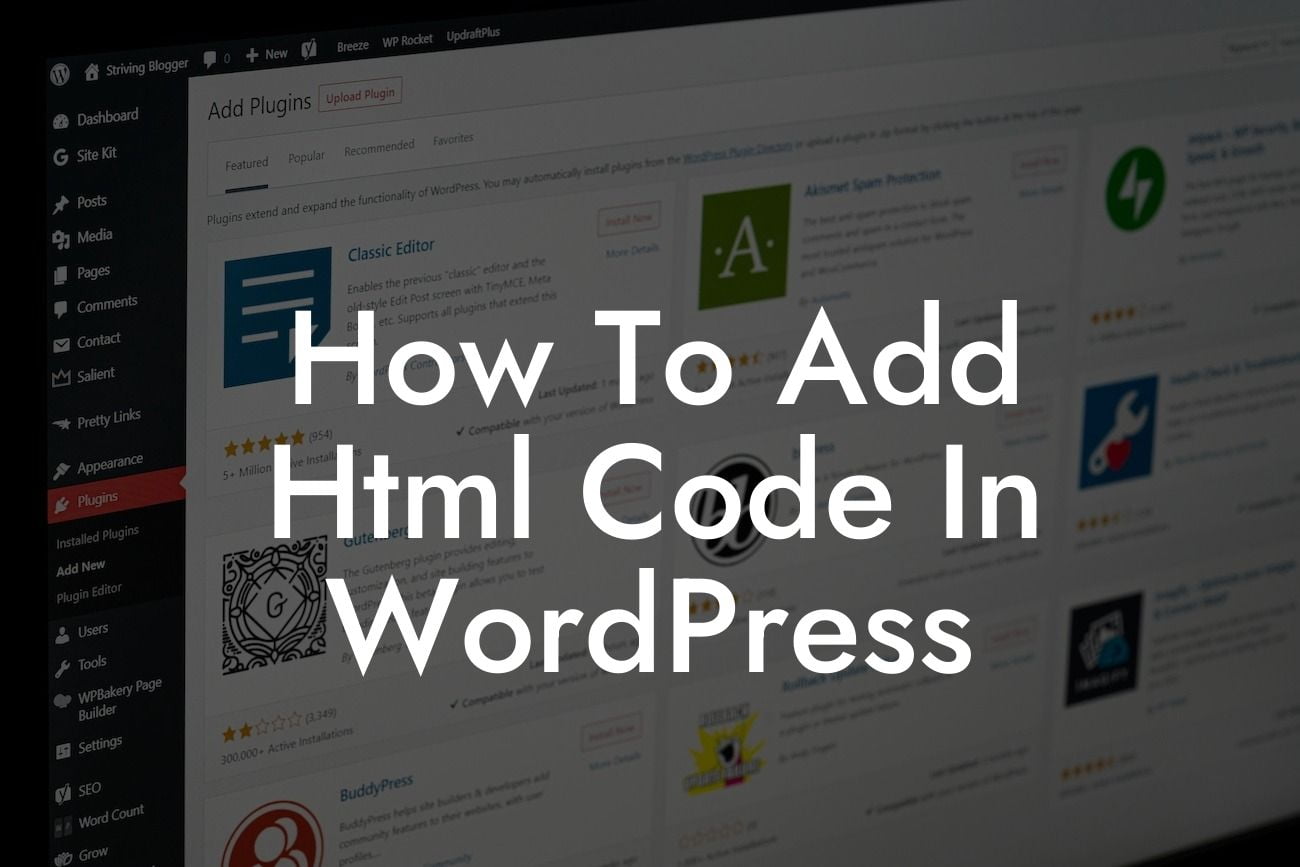 How To Add Html Code In WordPress