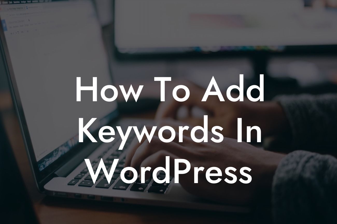 How To Add Keywords In WordPress