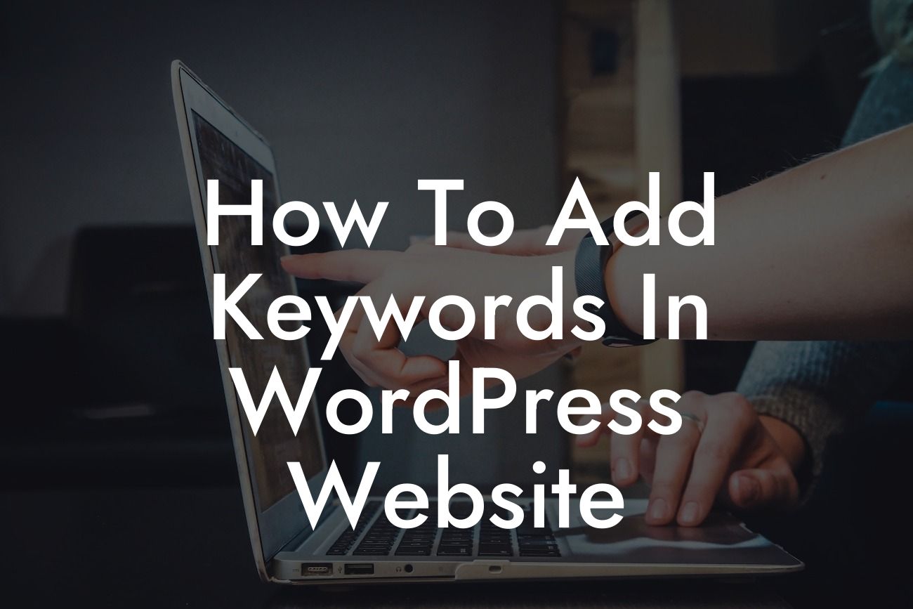 How To Add Keywords In WordPress Website