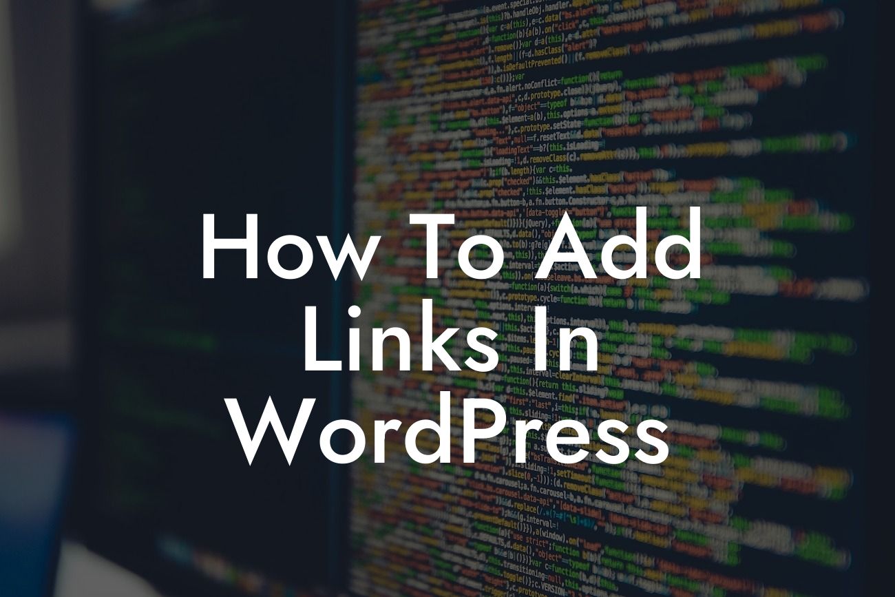How To Add Links In WordPress