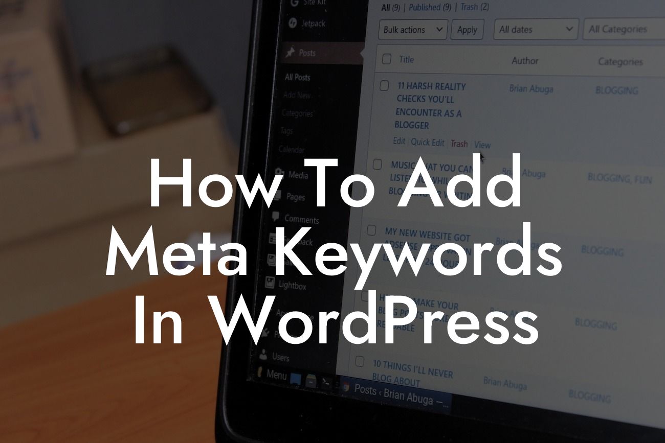 How To Add Meta Keywords In WordPress