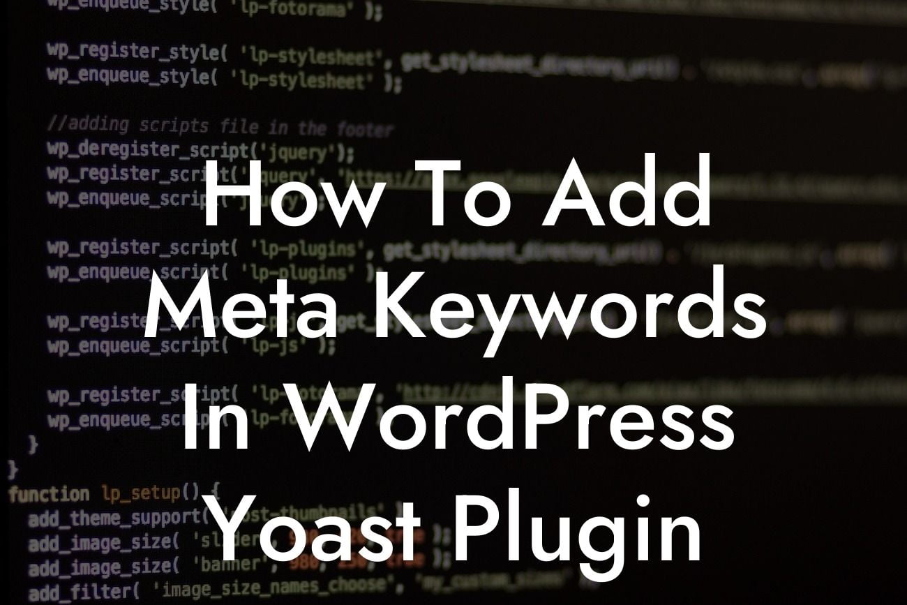 Yoast hot sale meta keywords