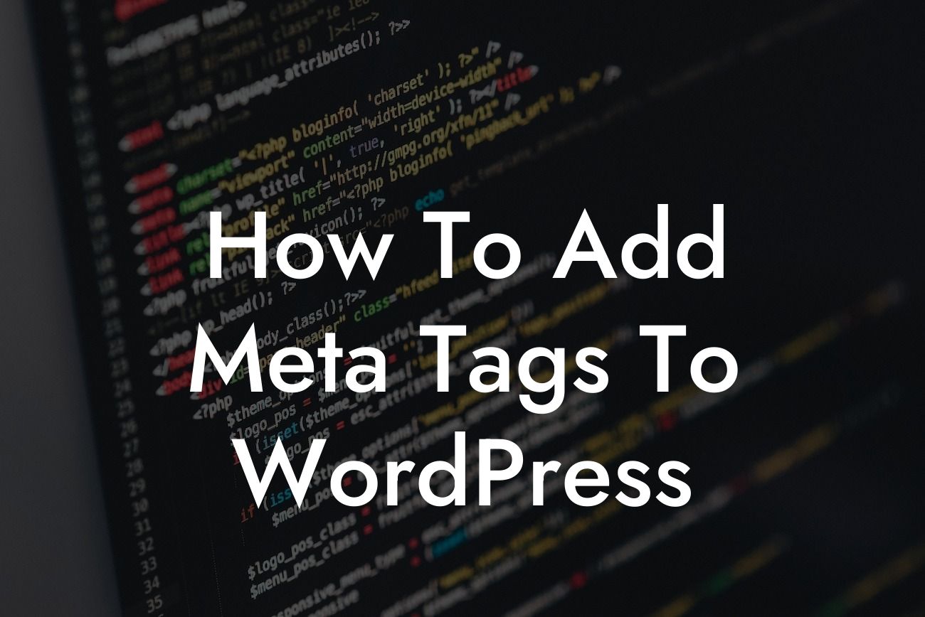 How To Add Meta Tags To WordPress