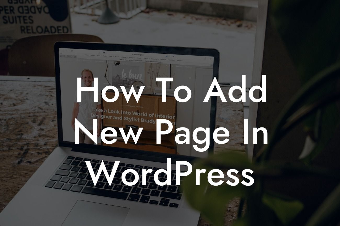 How To Add New Page In WordPress