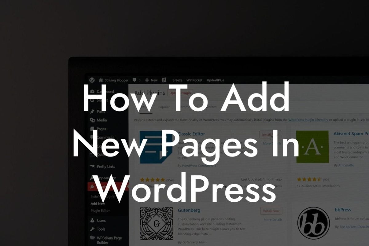 How To Add New Pages In WordPress