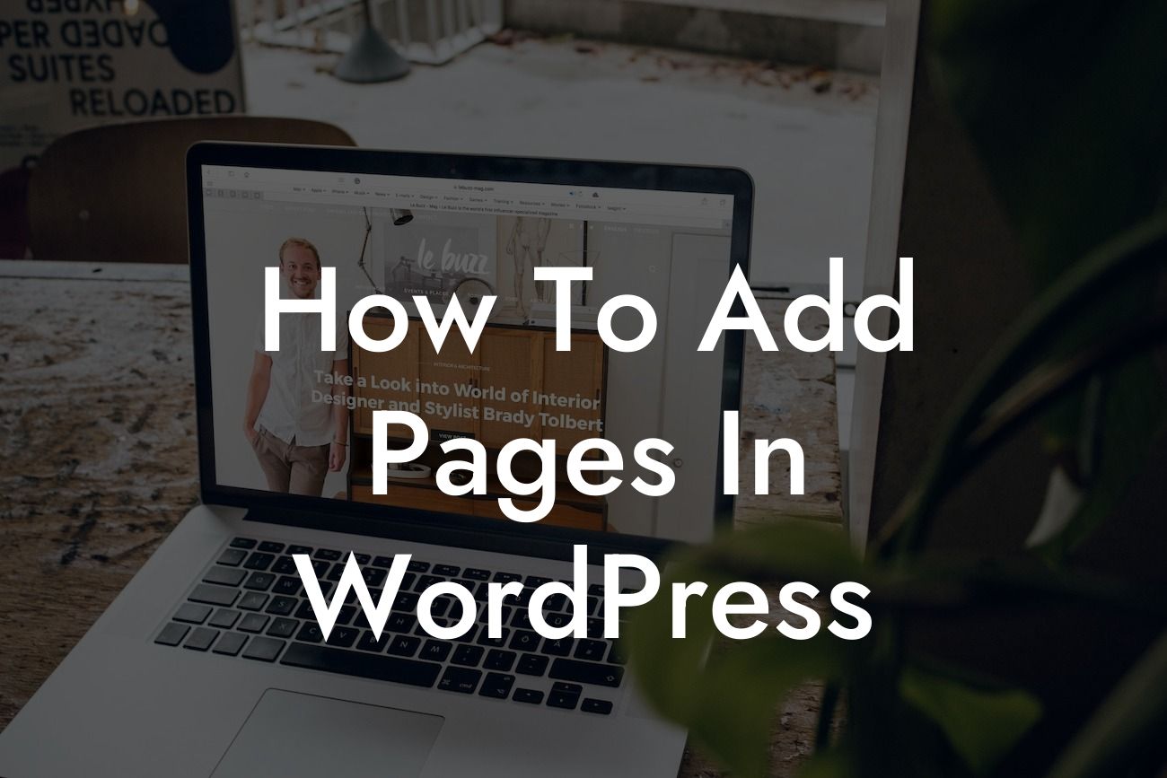 How To Add Pages In WordPress