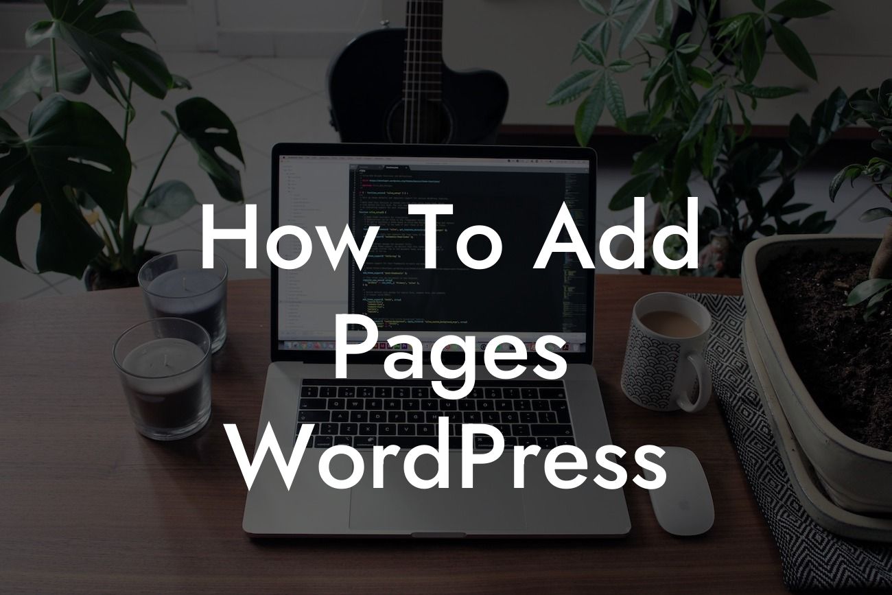 How To Add Pages WordPress
