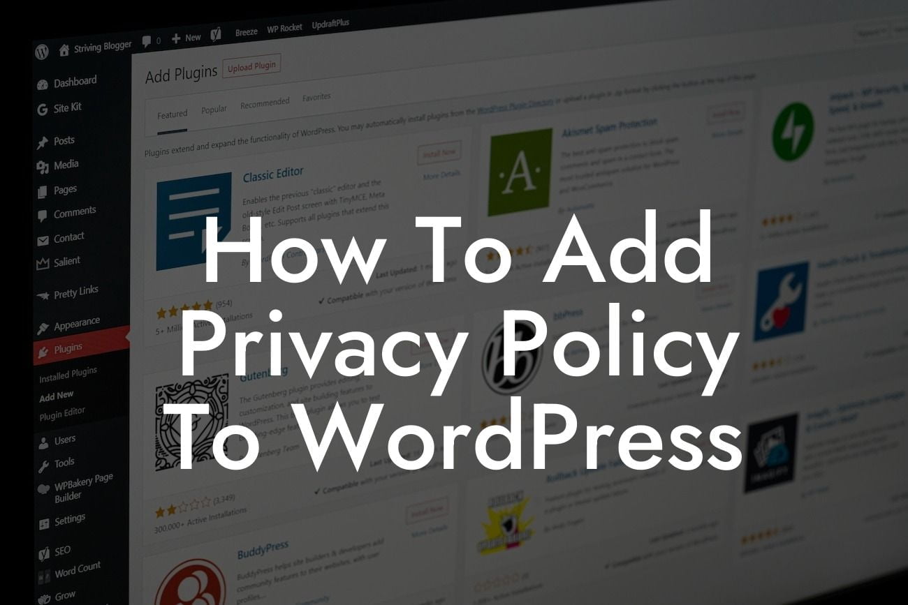 How To Add Privacy Policy To WordPress