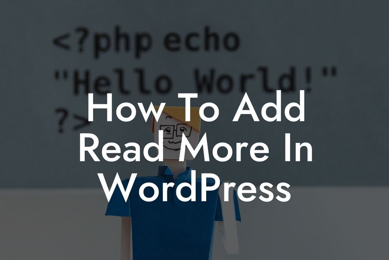 How To Add Read More In WordPress