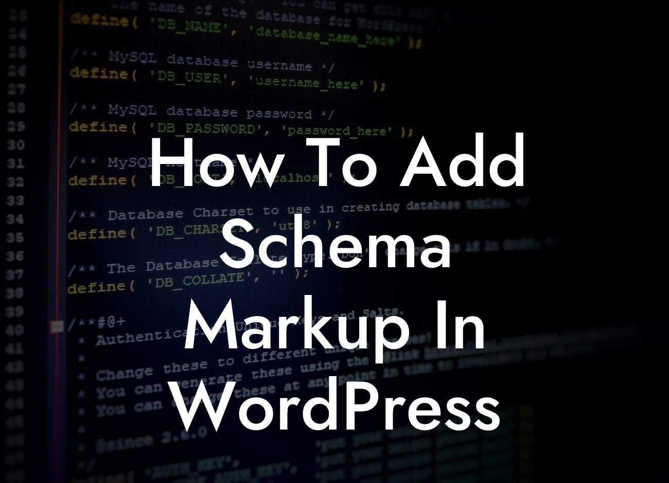 How To Add Schema Markup In WordPress