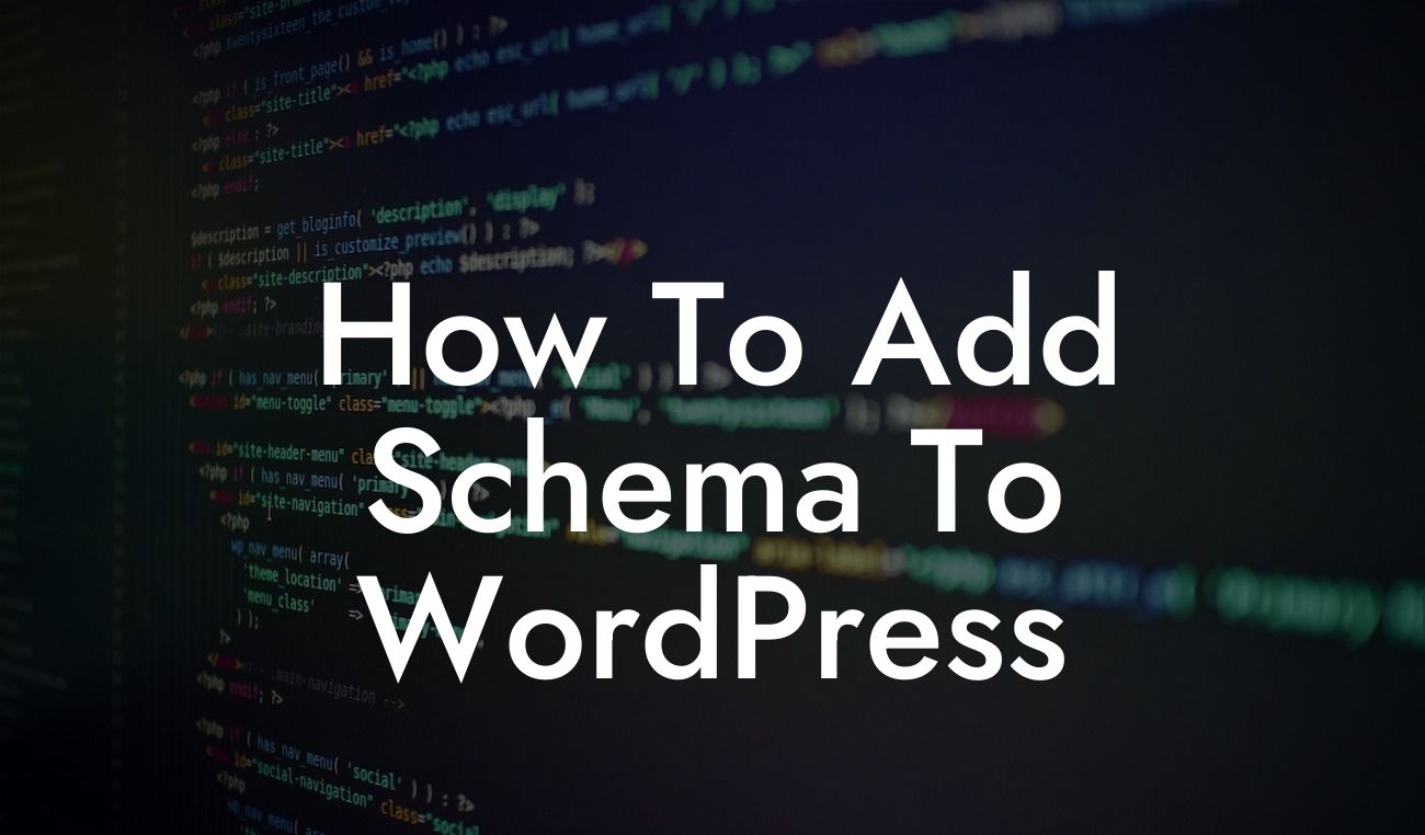 How To Add Schema To WordPress