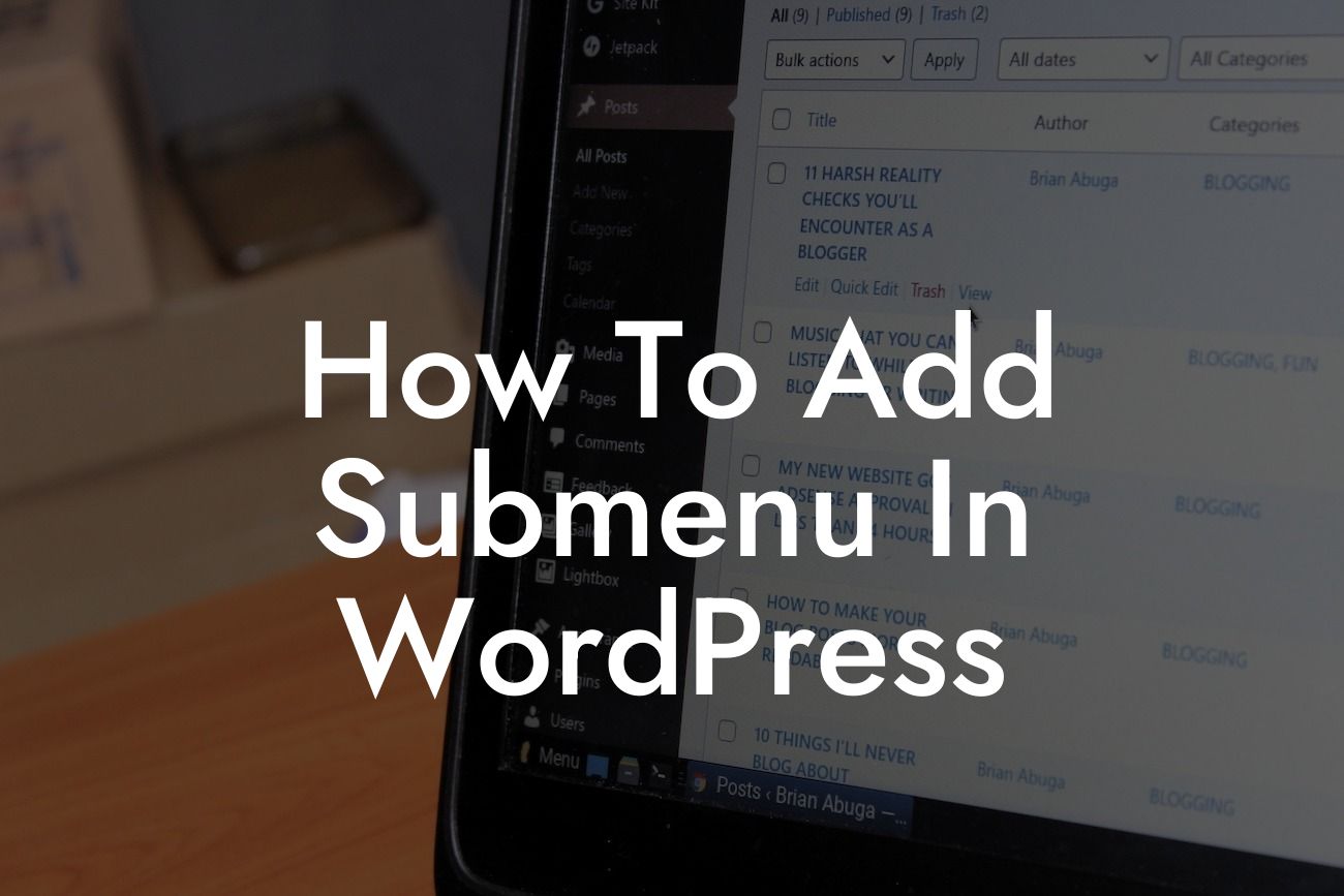 How To Add Submenu In WordPress